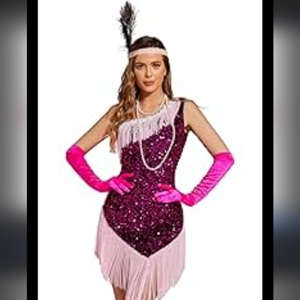 1920's Cocktail Flapper Dress Costume Size Medium by Pixiemain